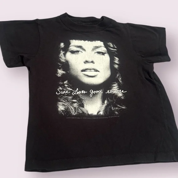 Youth Alicia Keys Black Graphic Kids Short Sleeve T-Shirt Size 5/6T - Picture 2 of 7